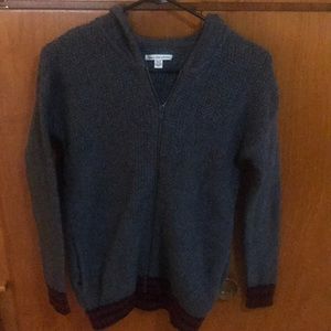 Hooded varsity sweatshirt